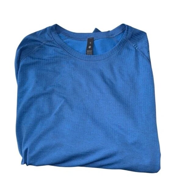 LULULEMON Metal Vent Tech Long-Sleeve Shirt XXL in Pipe Dream Blue/Pitch - Picture 8 of 11